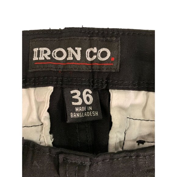 Iron Co. Mens Black Cargo Shorts 36 - Cotton & Spandex - Made In Bangladesh - Po - Picture 5 of 15